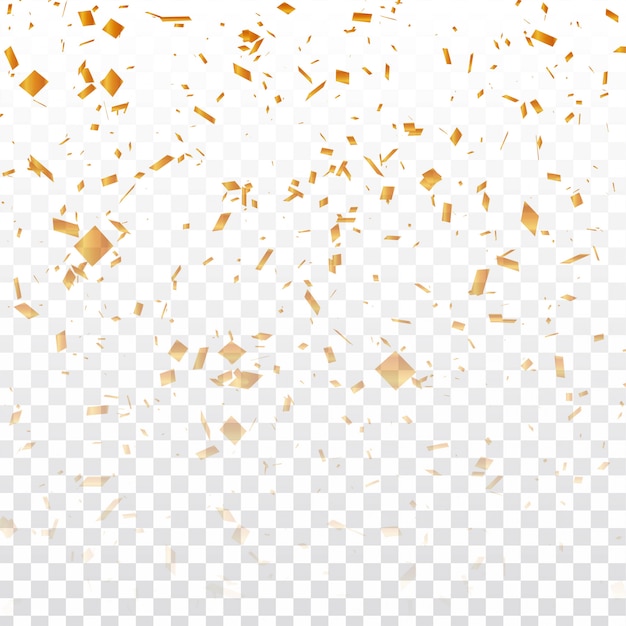 Abstrakcjonistycznego Złotego Confetti Przejrzysty Tło