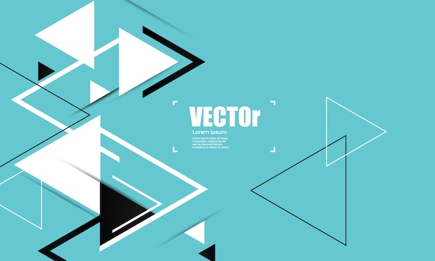 Abstrakcjonistyczny błękitny geometryczny wektorowy tło z trójbokami.