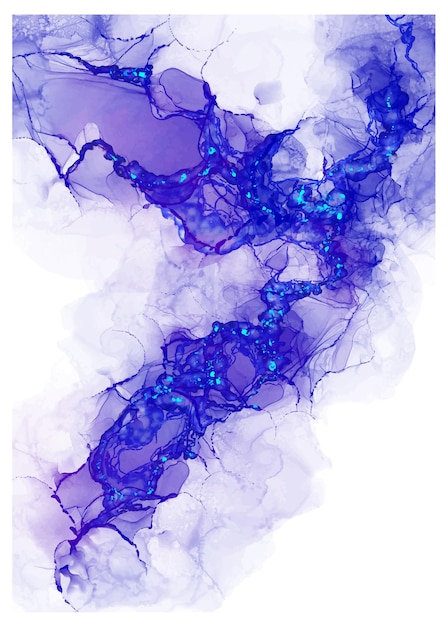 Plik wektorowy abstrakcjonistyczny błękitny purpurowy alkoholowy atramentowy tło szablon