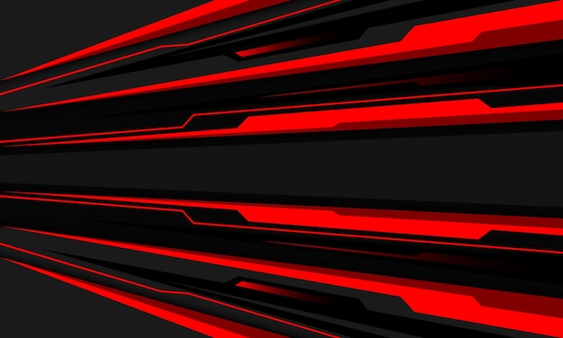 Abstrakcjonistyczny czerwony szary cyber prędkość linia kierunek geometryczny projekt przyszłość technologia tło wektor