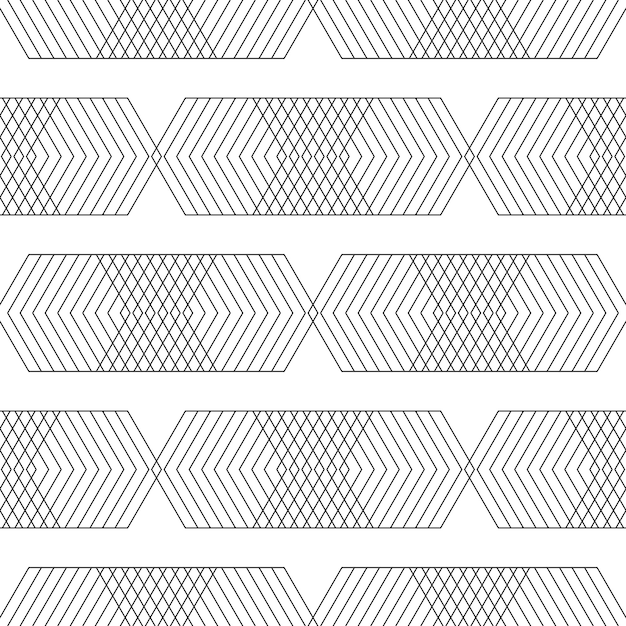 Abstrakcjonistyczny fantazja pasiasty sześciokąt geometryczny bezszwowy wzór. Kreatywna mozaika, tło płytek.