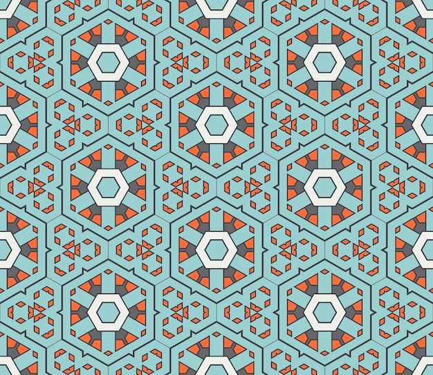 Plik wektorowy abstrakcjonistyczny geometryczny bezszwowy wzór. ozdobne tło geometryczne. mozaika, ogon.