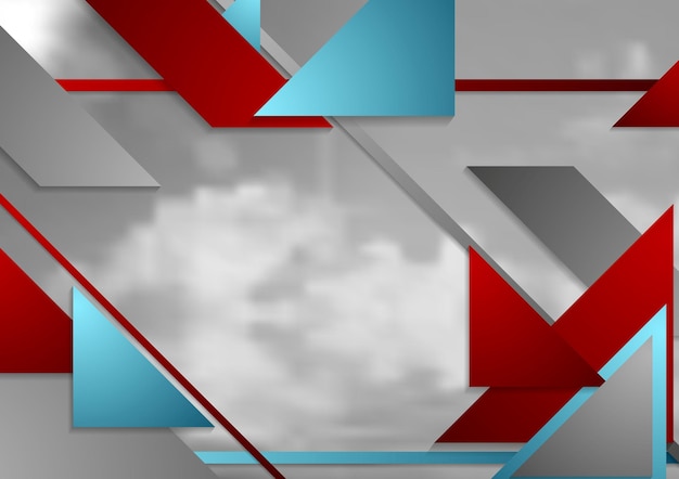 Abstrakcjonistyczny geometryczny broszura szablonu układ z szarym niebem