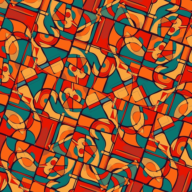 Abstrakcjonistyczny Geometryczny Kwadratowy Grunge Kolorowy Tło