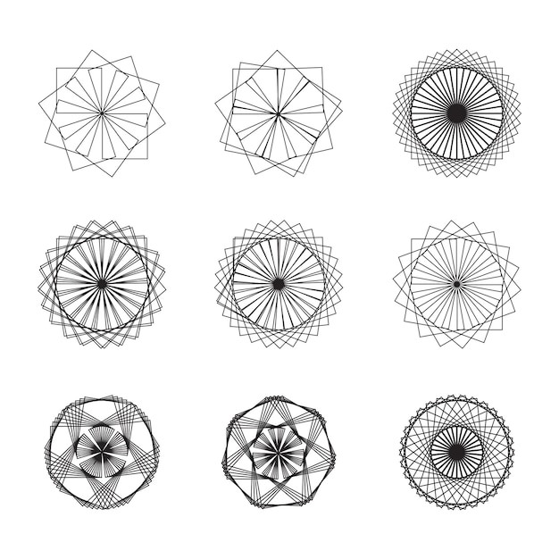 Plik wektorowy abstrakcjonistyczny geometryczny wzór koła