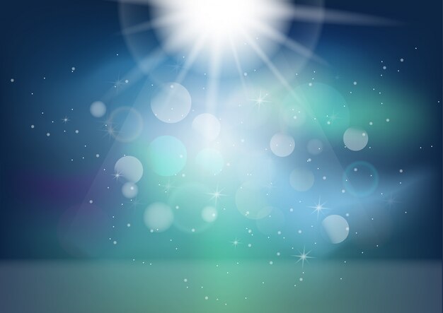 Abstrakcjonistyczny magii światło z bokeh tłem
