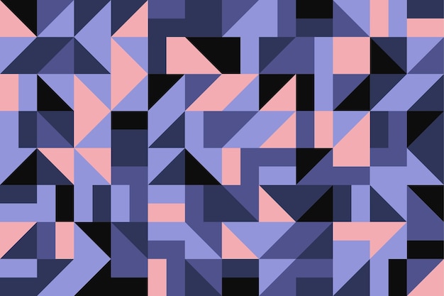 Plik wektorowy abstrakcjonistyczny płaski kolorowy geometryczny trójbok mozaika bezszwowy wzór