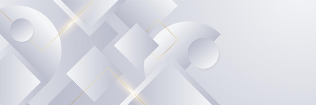 Abstrakcjonistyczny złoty biały nici tło sztandar z efektem blasku