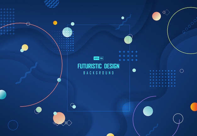 Abstrakcjonistyczny zmrok - błękitna technologia fluidu projekta kształta grafiki tło.