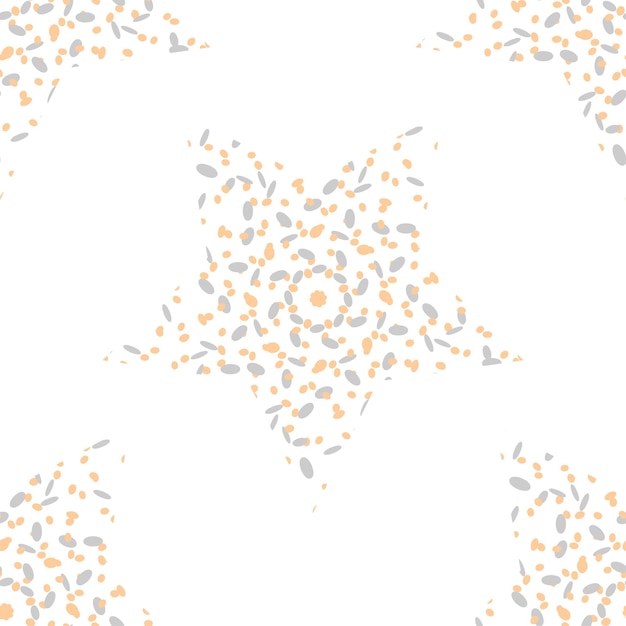 Abstrakcyjna bezszwowa tekstura kropkowanych kształtów gwiazd Dekoracyjne tło dla sieci web tapety tekstylne papeteria notatnik papier do pakowania
