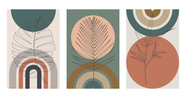 Abstrakcyjna botani dekoracja ścienna Boho kwiatowa dekoracja ścienna plakat do wydrukowania