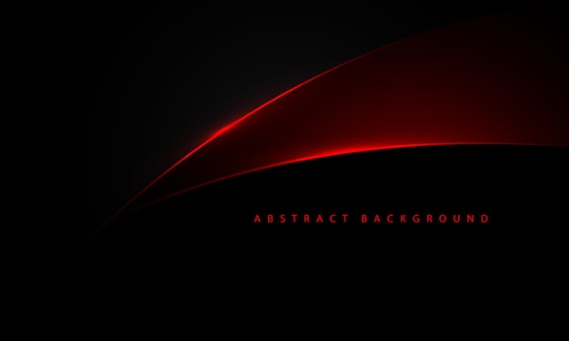 Abstrakcyjna Czerwona Krzywa, Szary Metalik Z Czarną Pustą Przestrzenią, Nowoczesny Luksusowy Futurystyczny Kreatywny