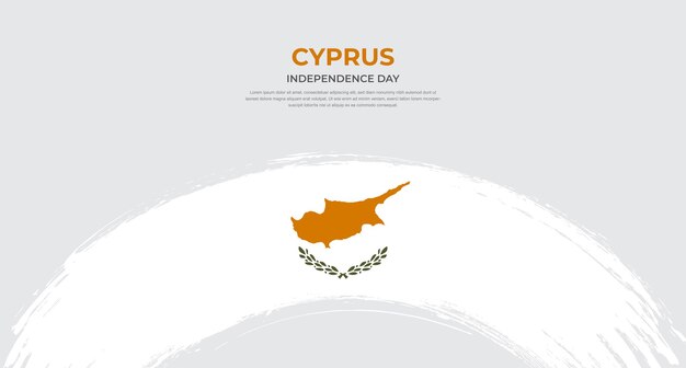 Abstrakcyjna Flaga Cypru W Zaokrąglonej Ilustracji Wektorowej Efektu Pociągnięcia Szczotką