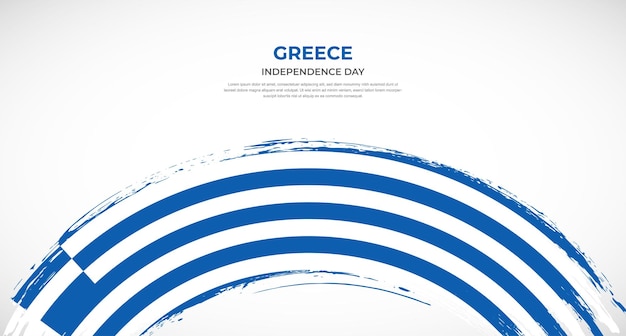 Plik wektorowy abstrakcyjna flaga grecji w zaokrąglonej ilustracji wektorowej efektu pociągnięcia szczotką