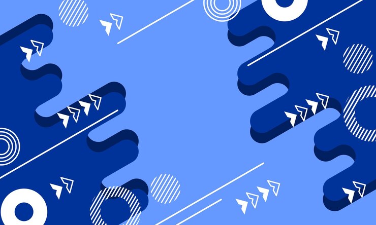 Wektor abstrakcyjna geometria niebieskie tło płaski styl projektowania