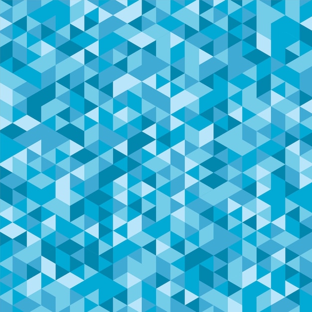 Abstrakcyjna geometryczna mozaika niebieskich trójkątów