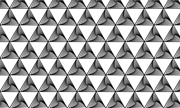 Abstrakcyjna geometryczna siatka trójkątna z iluzją optyczną