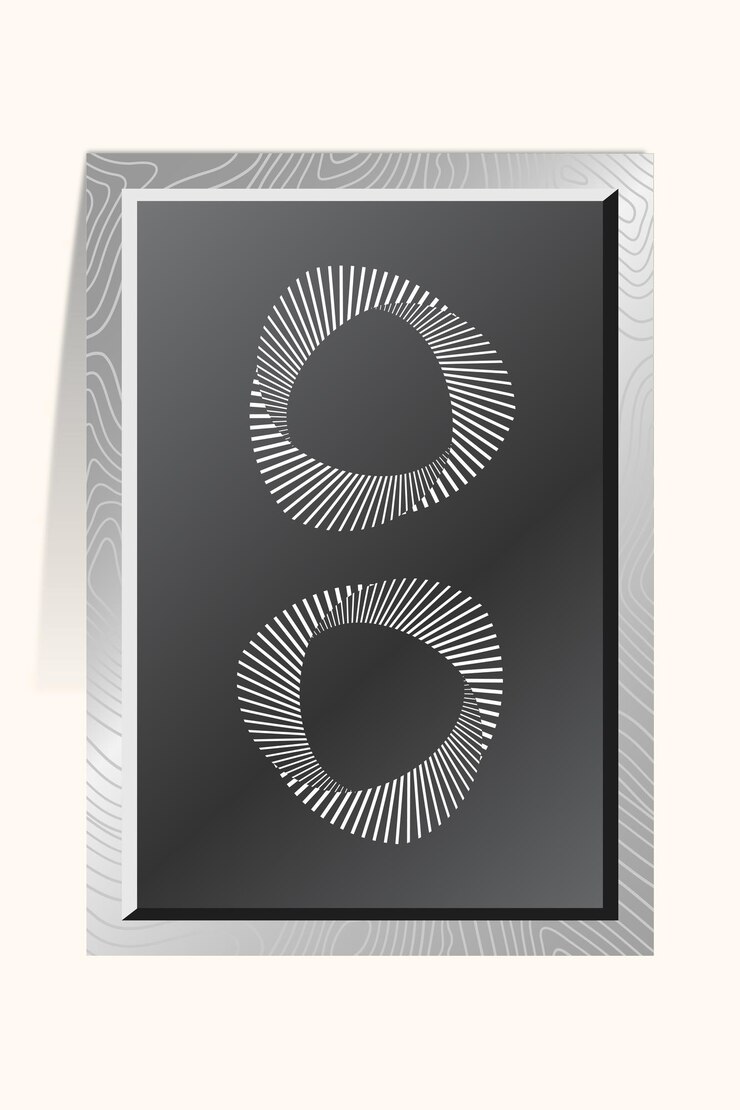 Abstrakcyjna grafika przedstawiająca okrągłe wzory geometryczne