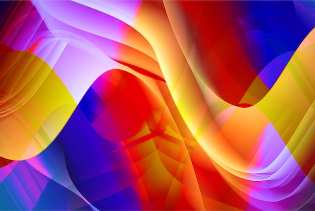 Abstrakcyjna ilustrowana modna neonowa tapeta hd z płynnym gradientem koloru kolorowy falisty płynny szablon wektora projektu tła
