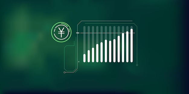 Abstrakcyjna infografika o wzroście ceny jena