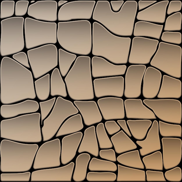 Plik wektorowy abstrakcyjna kamienna tekstura małe kamyki w wielobarwnych kolorach w stylu płaskiej kreskówki tekstura ziemi wzory gleby skóra krokodyla pęknięty asfalt