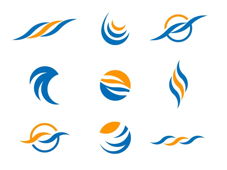 Abstrakcyjna kolekcja logo
