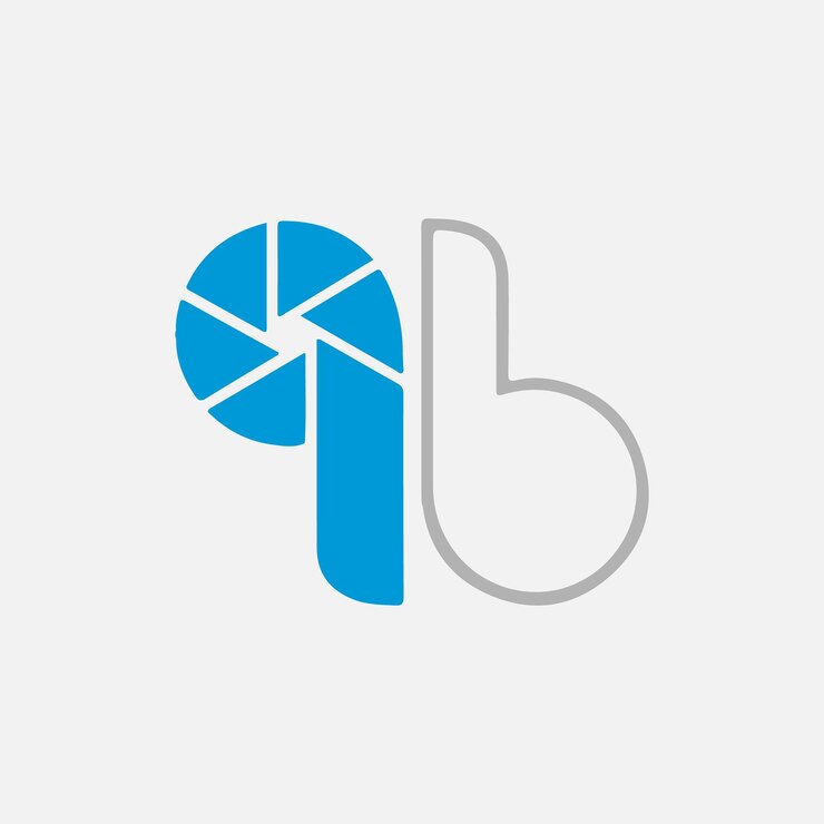 Wektor abstrakcyjna litera qb oznacza minimalistyczny projekt logo