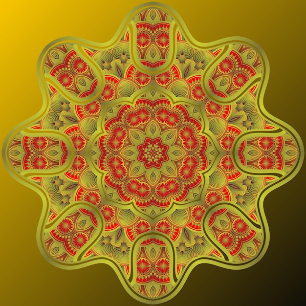 Abstrakcyjna Mandala O Teksturowanym Złotym Kolorze W Połączeniu Z Czernią Może Służyć Do Dekoracji Lub Innych Rzeczy