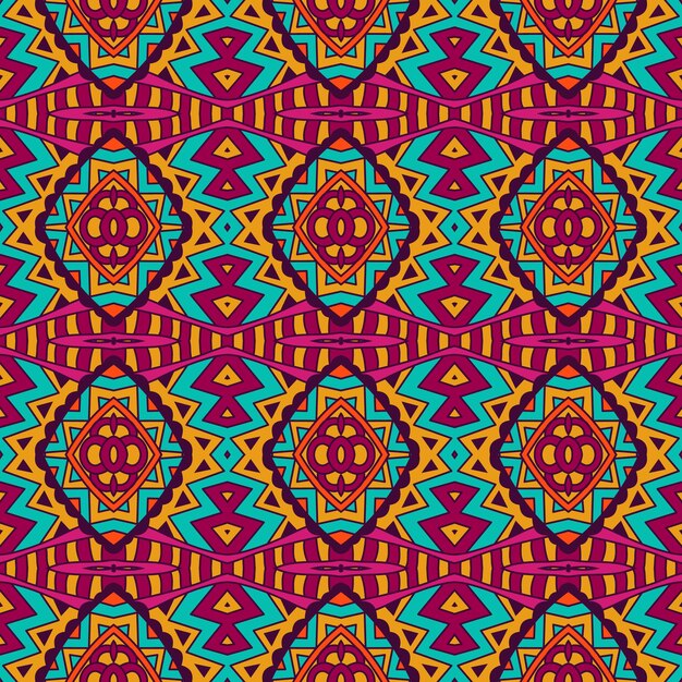 Abstrakcyjna mozaika geometryczna vintage etniczne bezszwowe wzór ozdobne