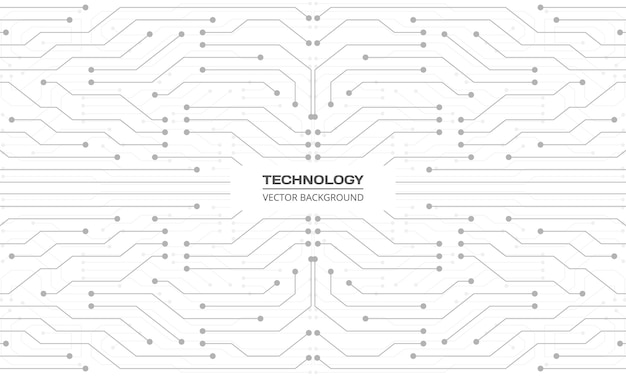 Abstrakcyjna Płytka Drukowana Technologia Cyfrowa Futurystyczna Biała Koncepcja Tła Koncepcja Elektronicznej Płyty Głównej Hi Tech Białe Technologie Tła Ilustracja Wektorowa