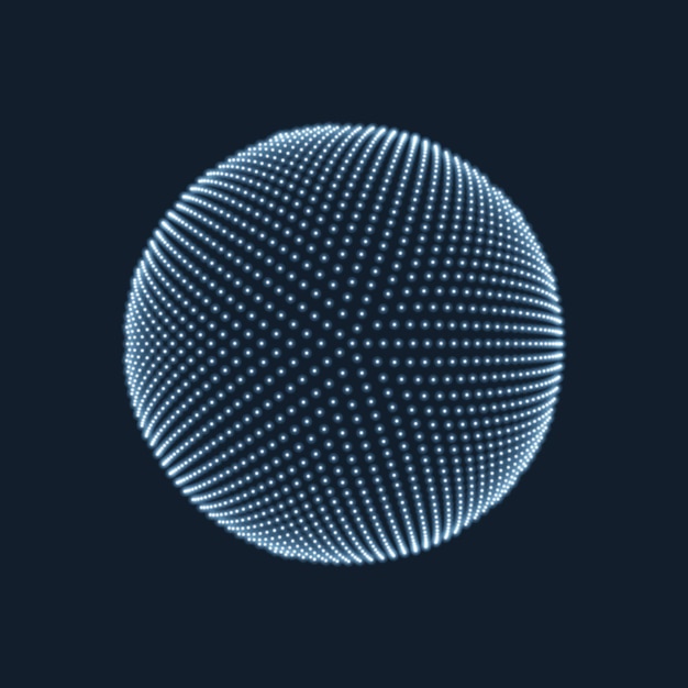 Abstrakcyjna sfera składająca się z punktów