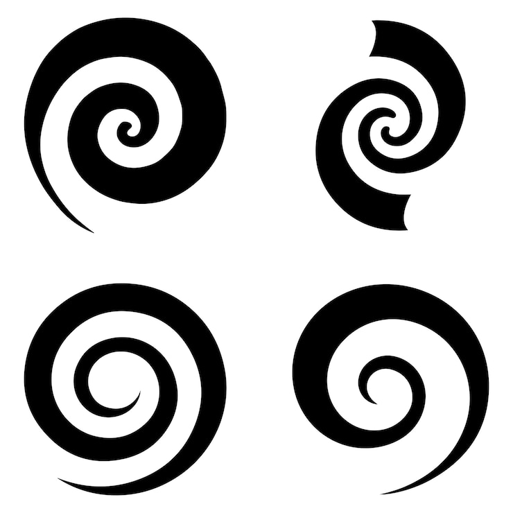 Wektor abstrakcyjna sztuka wektorowa ikony spiralnej