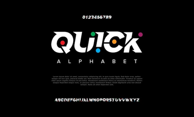 abstrakcyjna technologia cyfrowa logo czcionki alfabet Minimalne nowoczesne czcionki miejskie dla typografii logobrand