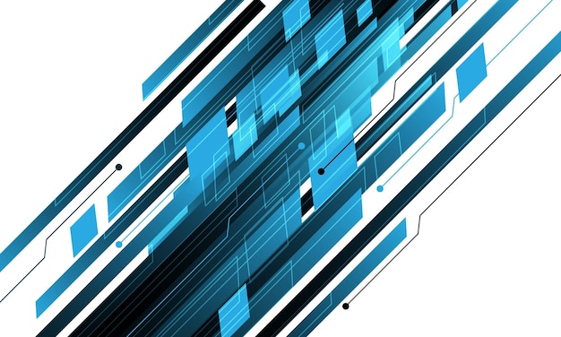 Abstrakcyjna technologia futurystyczna niebiesko-czarna obwód cybernetyczny dynamiczny geometryczny twórczy wektor tła