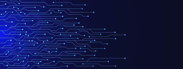 Abstrakcyjna technologia niebieskiej płyty obwodowej futurystyczna Koncepcja wysokiej technologii komputerowej i cyfrowej