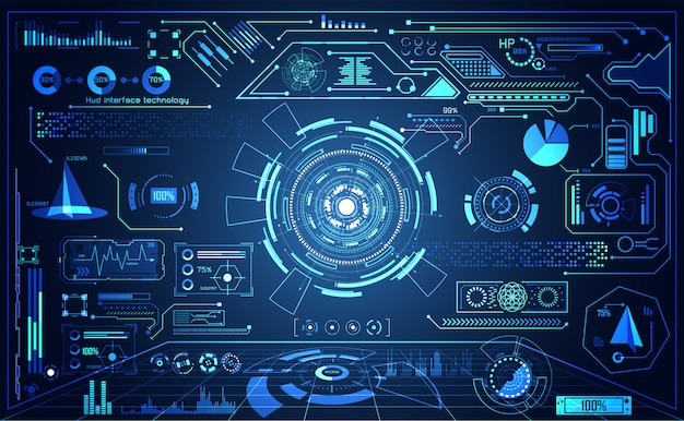 Abstrakcyjna technologia u futurystyczna