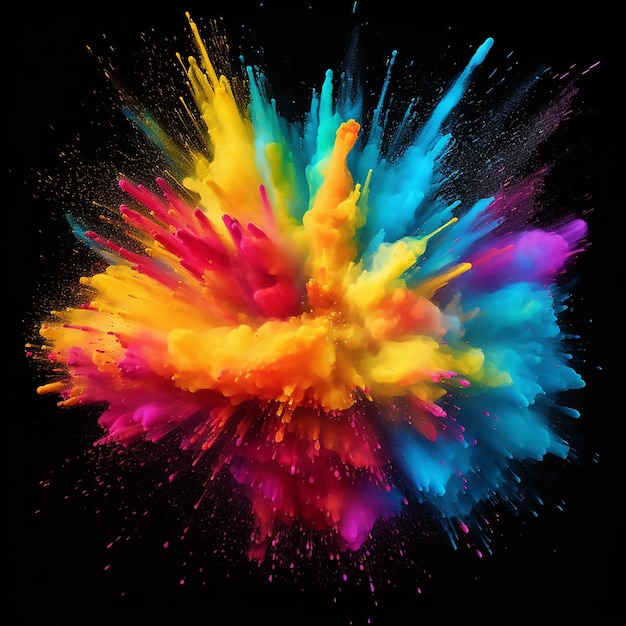 Plik wektorowy abstrakcyjna tekstura farby wybuch proszku tło tapeta kolorowy wybuch fantazji roztrzask dus