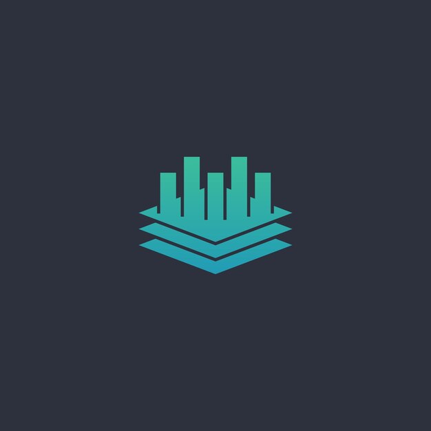 Plik wektorowy abstrakcyjna warstwa logo icon tech ideas