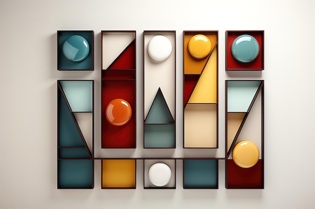 Plik wektorowy abstrakcyjna żywa mozaika tracery 3d ilustracja w stylu geometrycznym kompozycja z płatkiem