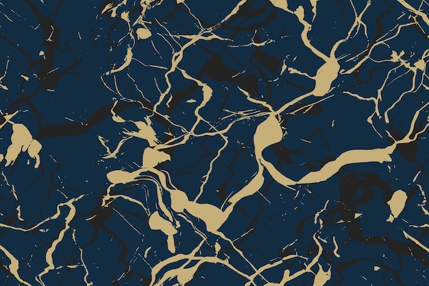 Abstrakcyjne ciemno niebieskie tło ze złotą folii Sztuczna tekstura kamienia fałszywy agat modny marmurowany