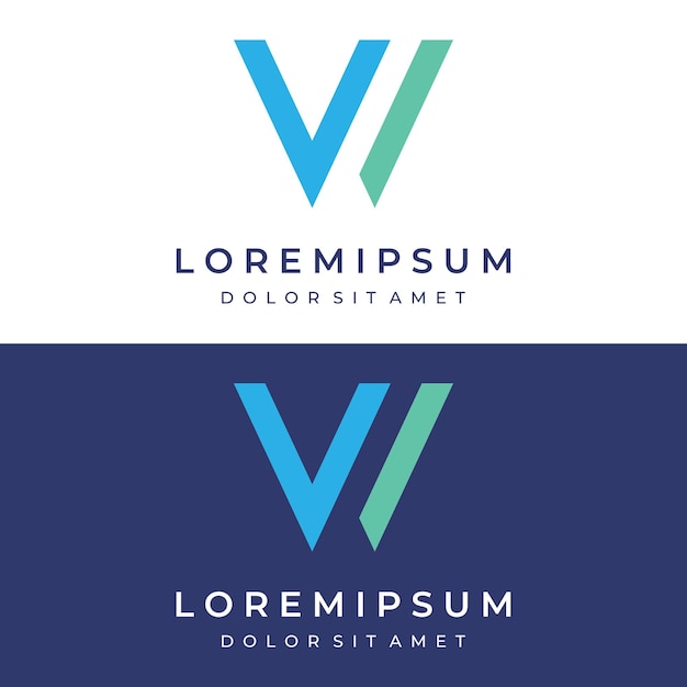 Abstrakcyjne elementy projektu logo początkowej litery W monogram lub geometria, które są luksusowe i eleganckieLogo dla firm wizytowych i firm