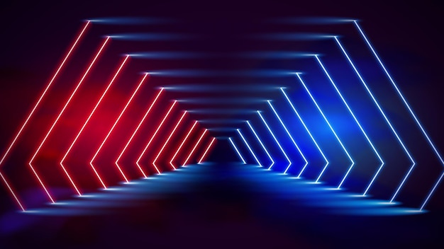 Abstrakcyjne futurystyczne światła neonowe w tle
