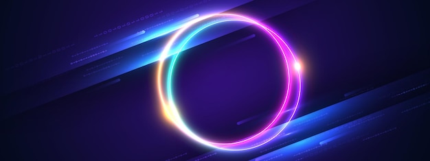 Abstrakcyjne, futurystyczne tło z błyszczącym efektem neonowym