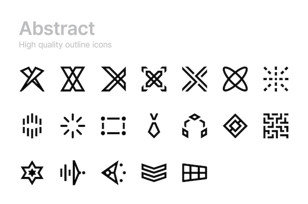 Plik wektorowy abstrakcyjne ikony wektorowe postacie ostre obiekty