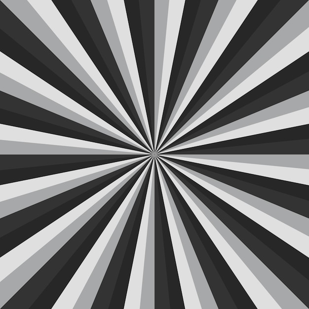 Abstrakcyjne komiczne tło czarno-białe efekt zoomu sunburst
