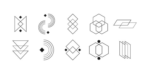 Plik wektorowy abstrakcyjne kształty geometryczne