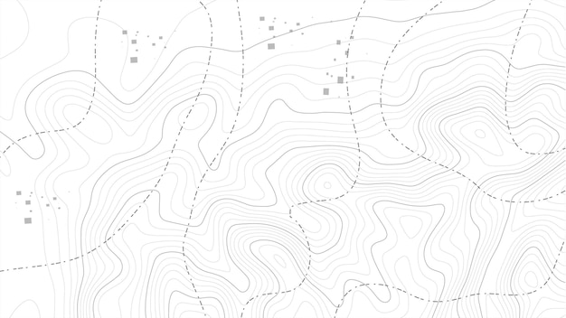 Abstrakcyjne Kształty Wycięte Z Papieru Mapa Topograficzna Na Białym Tle Topo Mapa Linii Elewacji Kontur Vecto