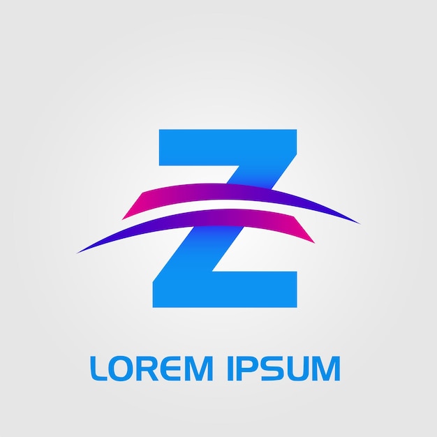 Plik wektorowy abstrakcyjne linie krzywej litery z początkowe logo