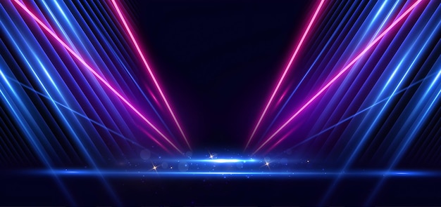 Abstrakcyjne linie neonowe