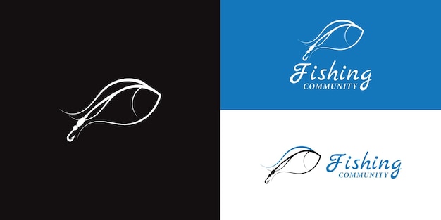 Abstrakcyjne litery Logo Wspólnoty Rybackiej stosowane do logo Wspólnoty Rybackiej